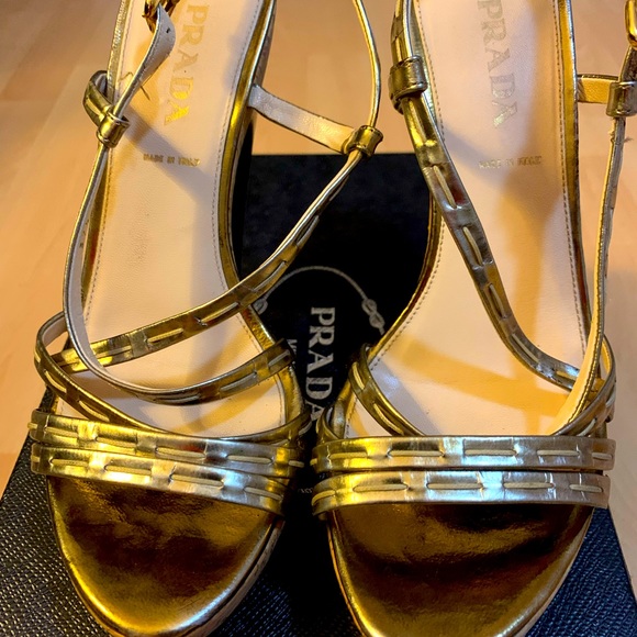 Prada strappy platform shoes size 8 - Picture 3 of 8